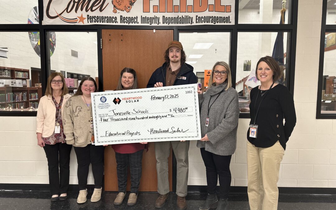 Heartwood Solar Awards $4,980 to Support Jonesville Educational Initiatives